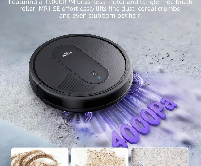 Робот-пилосос MONSGA 4000 з функцією вологого прибирання